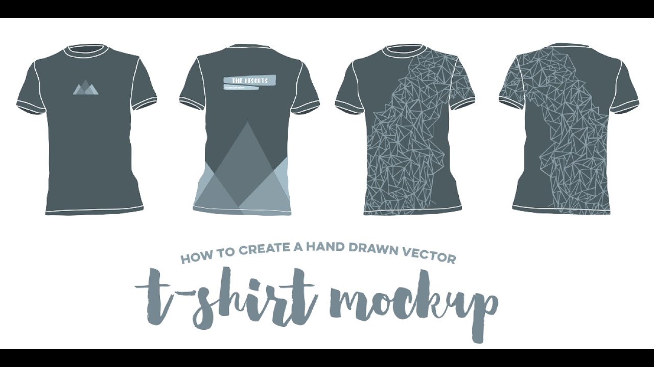 Download How To Create A Hand Drawn Vector T Shirt Mockup Youtube PSD Mockup Templates