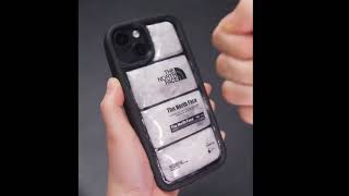 Black north face iphone case Real puffer case compatible with iPhone 15、14、13、12、11