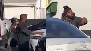 A Homeless Man Goes Off On Kanye West While He's Out With His Wife!