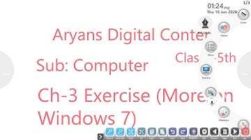 5th Computer ch 3 Exercise More on window 7