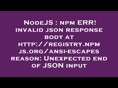 NodeJS : npm