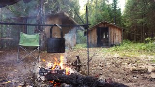 Спрятались От Шторма В Рыбацкой Избе! / 2 Дня На Реке / Ночевка В Лесу, Уха, Шашлык / Спиннинг Джиг