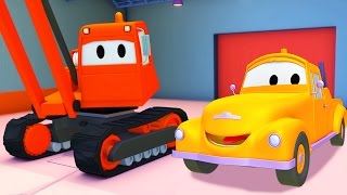 Tom the Tow Truck with the Demolition Crane and their friends in Car City