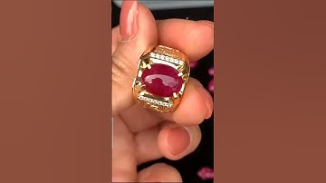 Nhẫn Phúc Lộc vàng 10k đá ruby đỏ huyết Lục Yên [ TH1513-1 ] giá 68 triệu - 0921400999