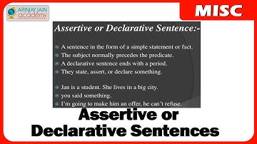 Assertive or Declarative Sentences - English