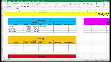How to make an excel budgeting spreadsheet? (Part 2)