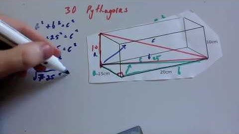 3D Pythagoras - Corbettmaths