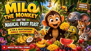 🐵 The Monkey Who Loved Bananas Too Much 🍌 | Fun Animated Moral Story for Kids | Bedtime Story Guide