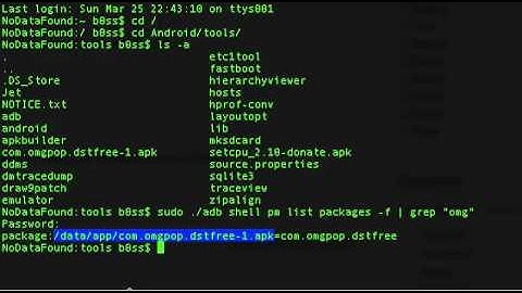 Using ADB to pull .apk files
