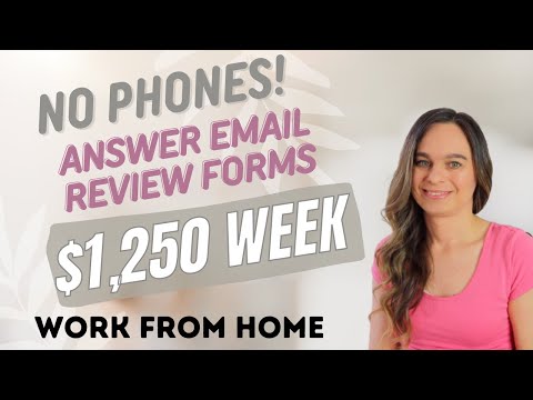 No Phones! Work From Home Jobs | 1,250 Week Answer Emails, Data Entry, Review Forms, More | Usa