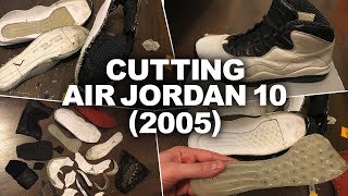 Разрез кроссовок Air Jordan 10 на детали. Cutting ...