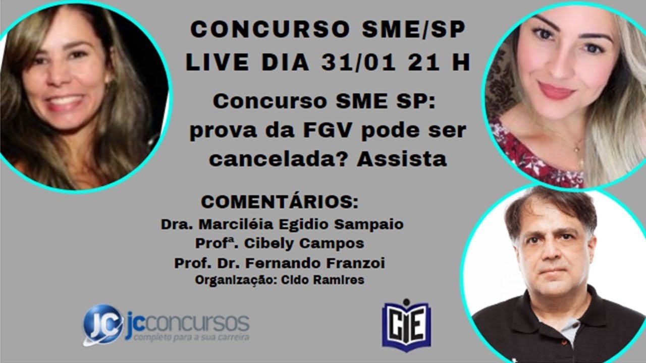 Concurso SME SP: prova da FGV pode ser cancelada? Assista