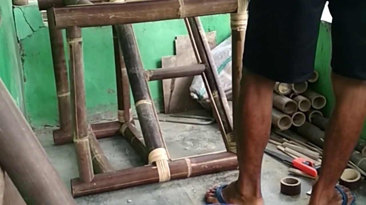 Membuat meja  dan kursi dari  bambu  YouTube