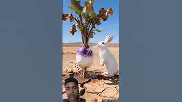 The rabbit saved the turnip plant from drying out by watering it 😭#ai #tree #save #water