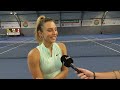 1st W60 EMPIRE Women's Indoor 2023: Jaqueline Cristian interview after she won the title