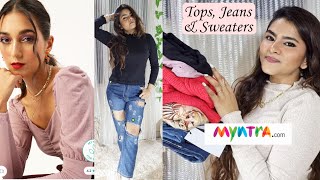 Myntra Tops, Jeans & Sweaters haul | Myntra Sale 60% off | Myntra Western Wear Haul | Jeans Haul