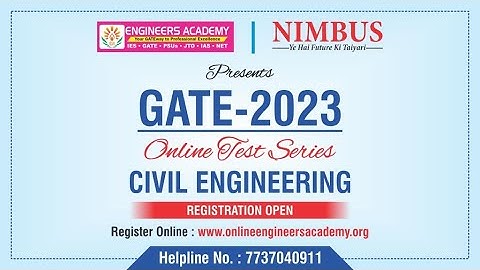 GATE 2023 Online Test Series | Free Online Mock Test |Test Series Strategy | Civil Engineering #OTS