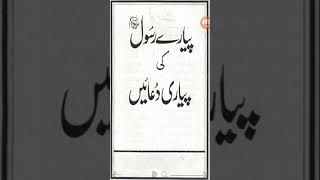 پیارے رسول صلی اللہ علیہ وسلم کی پیاری دعائیں