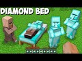 This is SUPER NEW METHOD to UPGRADE VILLAGER with DIAMOND BED in Minecraft ! STRANGE BED !
