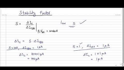 Analog Electronics (EET205) : Derivation of stability factor for voltage divider biasing