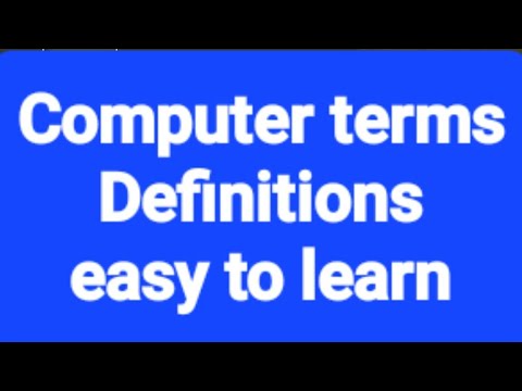 Computer Terms Definitions easy to learn - YouTube