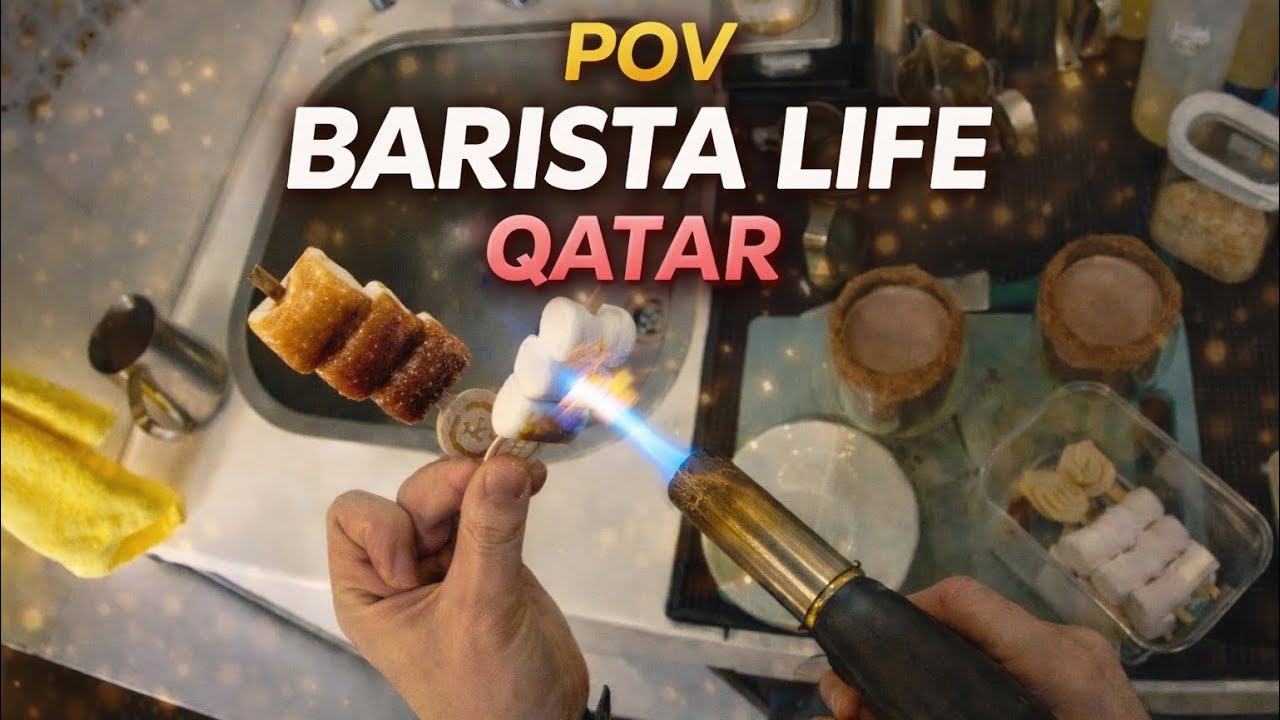 POV - Barista working  in Qatar 