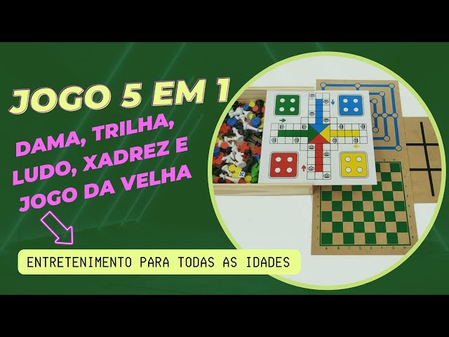 Jogos De Tabuleiro Xadrez Damas Ludo Trilha Jogo Da Velha - Futura