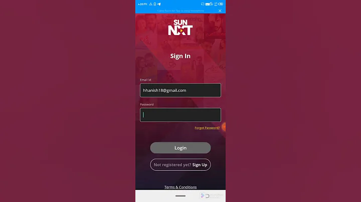 how to login to sun NXT