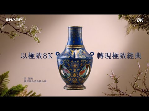 國立故宮博物院 x SHARP 8K 游魚轉心瓶 (中文版）