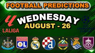 FOOTBALL PREDICTIONS TODAY | Wednesday 26 |Champions League |BTTS & Over/Under |#footballpredictions