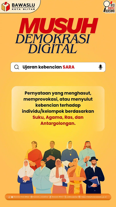 Pemilih cerdas pemilu bebas Hoaks #bawaslukotablitar