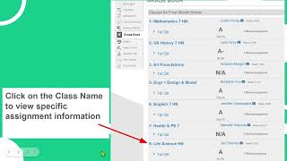 grades and assignments in sis