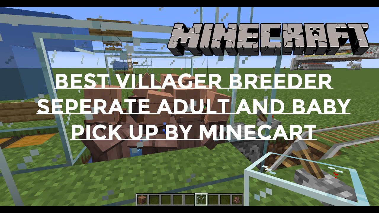 Minecraft Easy Villager Breeder, Separate Adult and Kids, Transport by