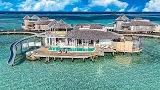 MALDIVES MOST LUXURIOUS OVERWATER VILLA ROOM TOUR AT SONEVA JANI!