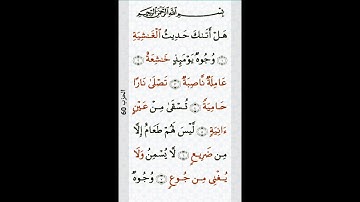 سوره الغاشيه المصحف المرتل بصوت القارئ احمد الشيخ رمضان