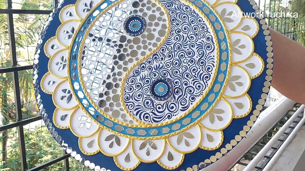 Мастер-класс по искусству инь-ян липпан | Зеркальная работа в стиле липпан | Настенная роспись св...