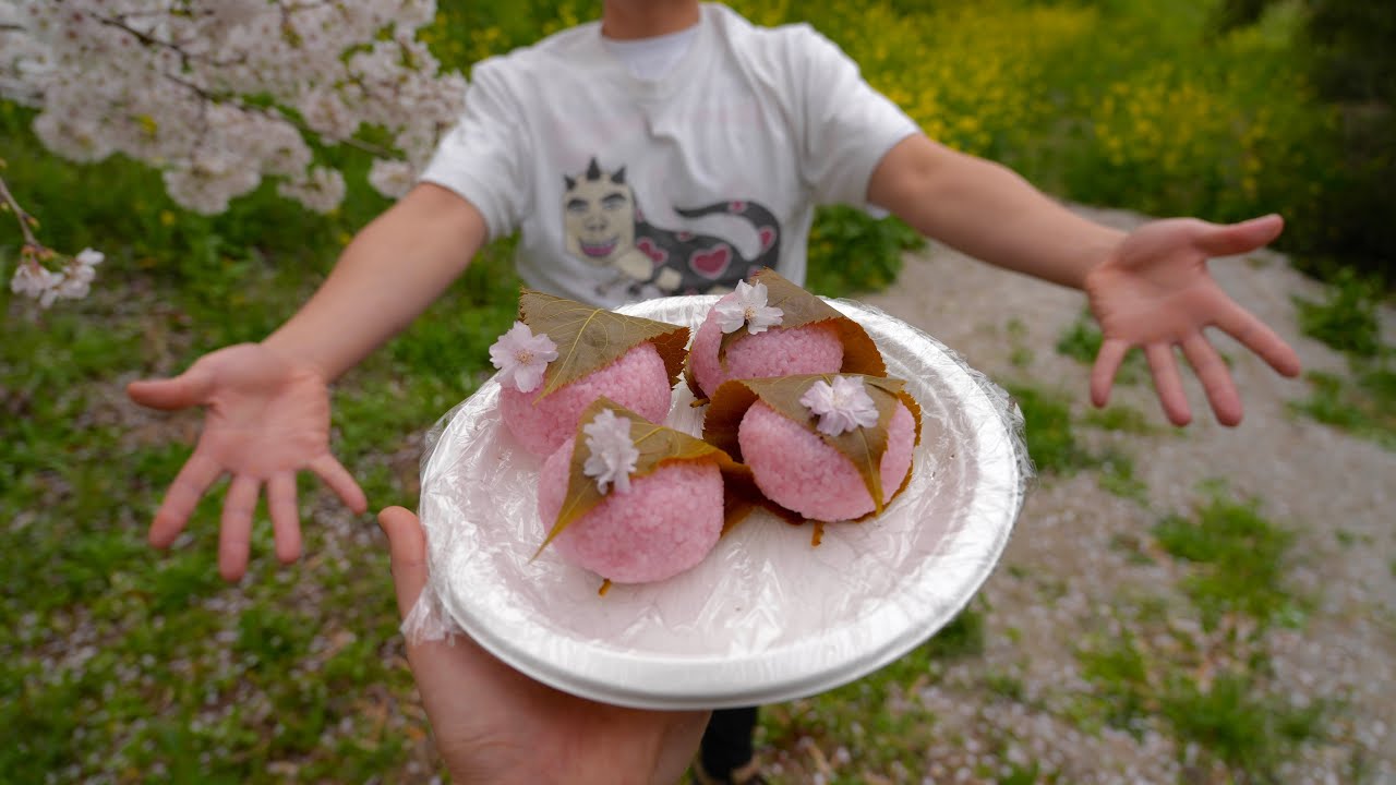 I went on a cherry blossom viewing day camp with Pain Sakai. - YouTube
