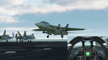 DCS F-14B - Carrier landing practice