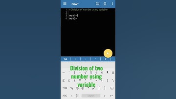 Division of two number using variable