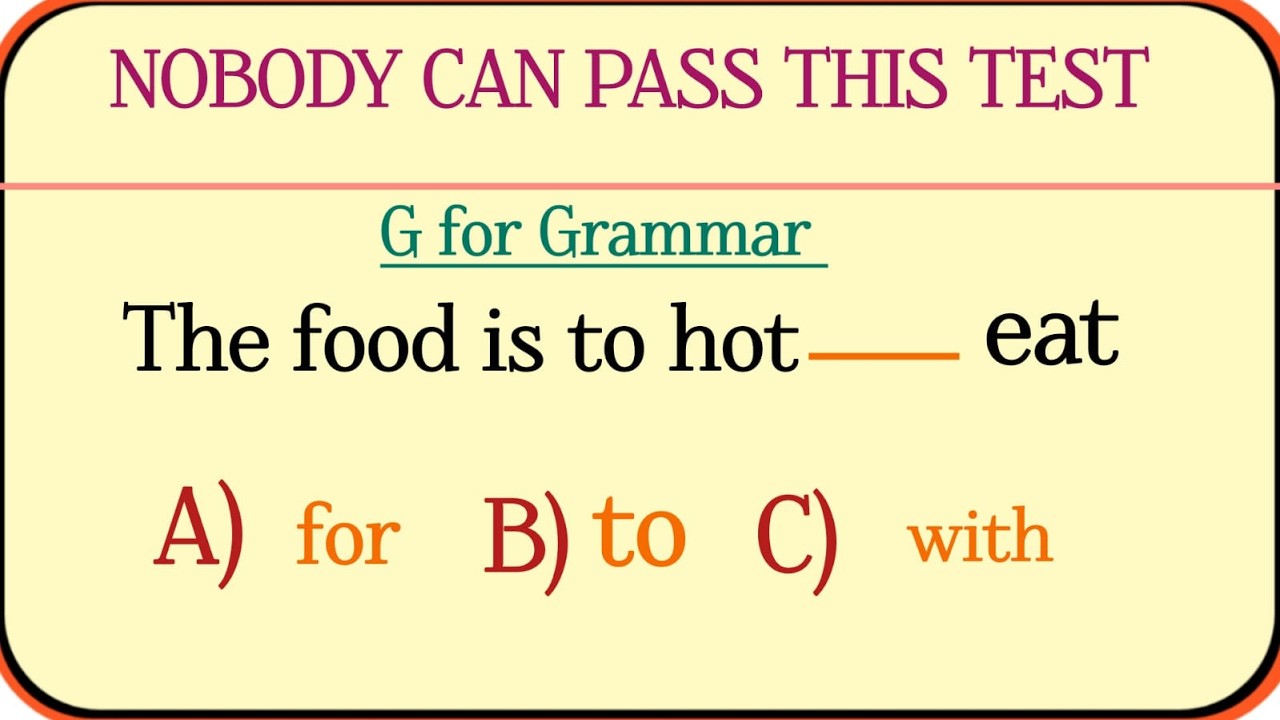 G for Grammar past present future mix ✨ NOBODY CAN PASS THIS TEST