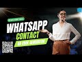 WhatsApp Contact QR Code Generator  | QR Code Chat Connect