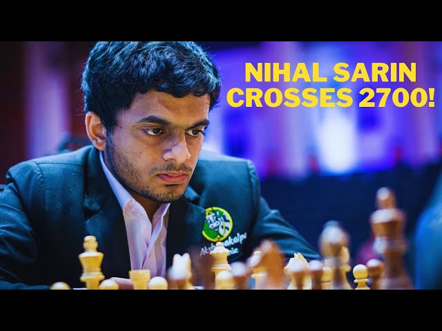 ChessBase India on X: BREAKING NEWS: Grandmaster Nihal Sarin breaks the  2700 barrier! Nihal Sarin scored a phenomenal win with the Black pieces  against GM Paulius Pultinevicius in Round 2 of the