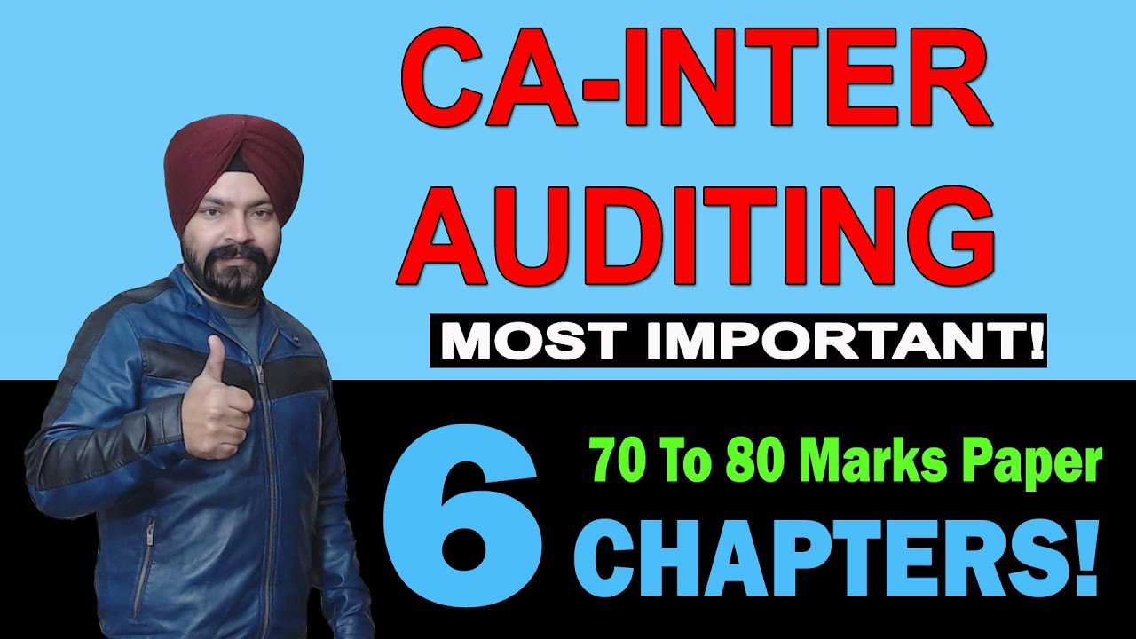 Six Most Important Chapters In Auditing || CA Intermediate || CA Taranjit Singh RIPE