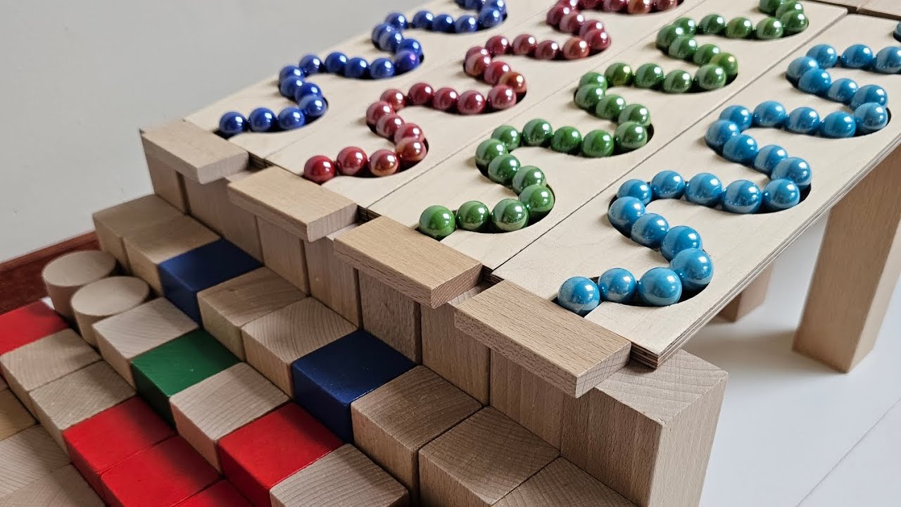Marble Run ASMR ☆ HABA Wooden Cuboro & Eureka Standart MIX Course