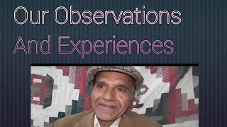 Our Observations And Experiences ( English ) Life Skills.