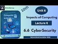 Unit 6  Impacts of Computing | 6.6 – Cybersecurity | Class 10 Computer FBISE | NBF Syllabus