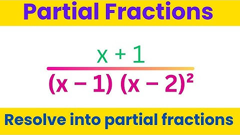 x – 1 / (x–1)(x–2)² ; resolve it into partial fractions #partial fractions @EAG