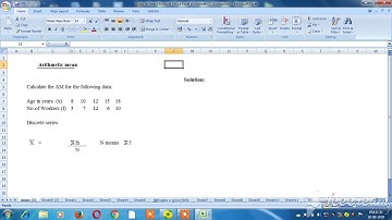 Statistics- Arithmetic mean- Discrete series- Explain in Tamil