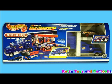 Hot Wheels Mechanix Nascar Race Transporter Commercial Retro