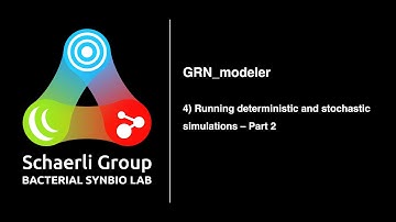GRN_modeler: 4) Running deterministic and stochastic simulations - Part 2